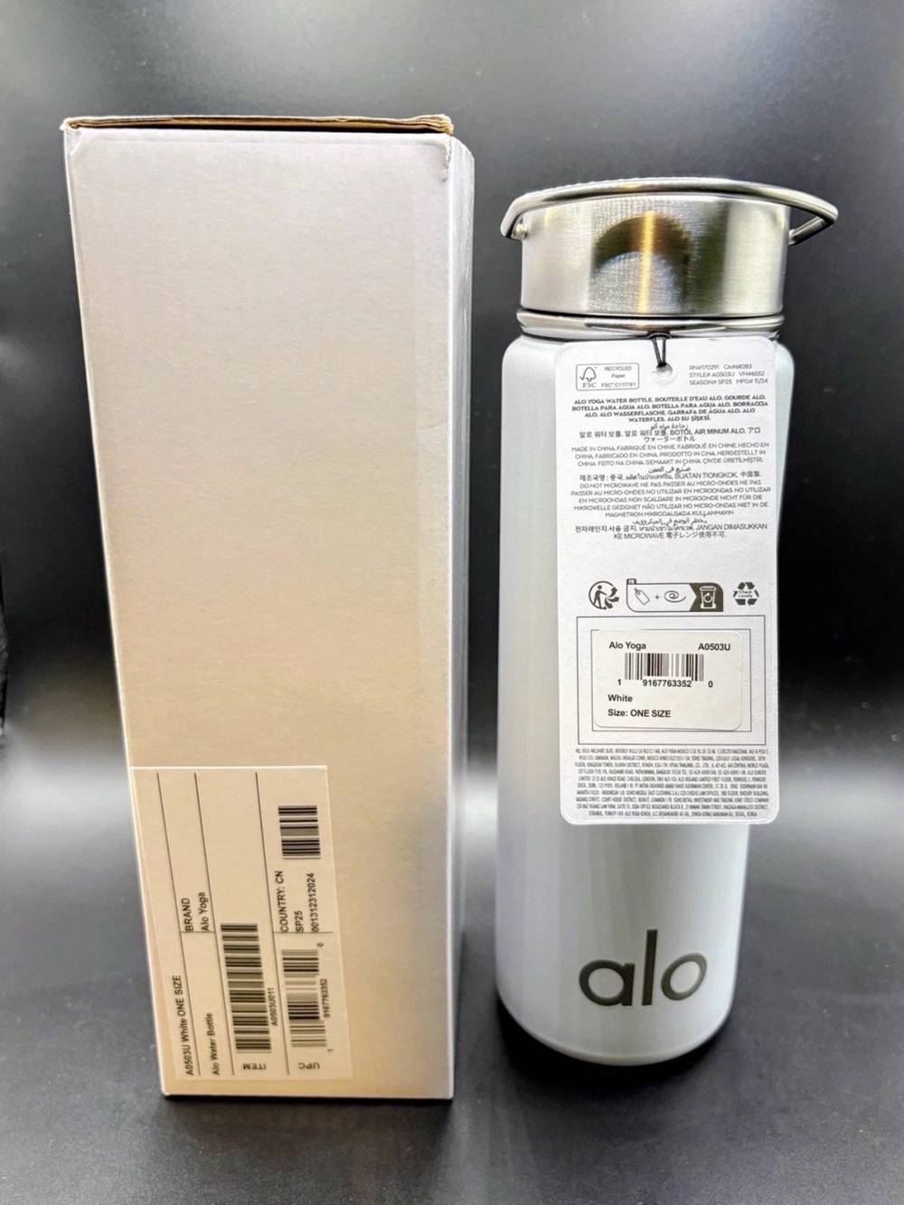 All Yogo Water Bottle - White - NIB  Retails $68